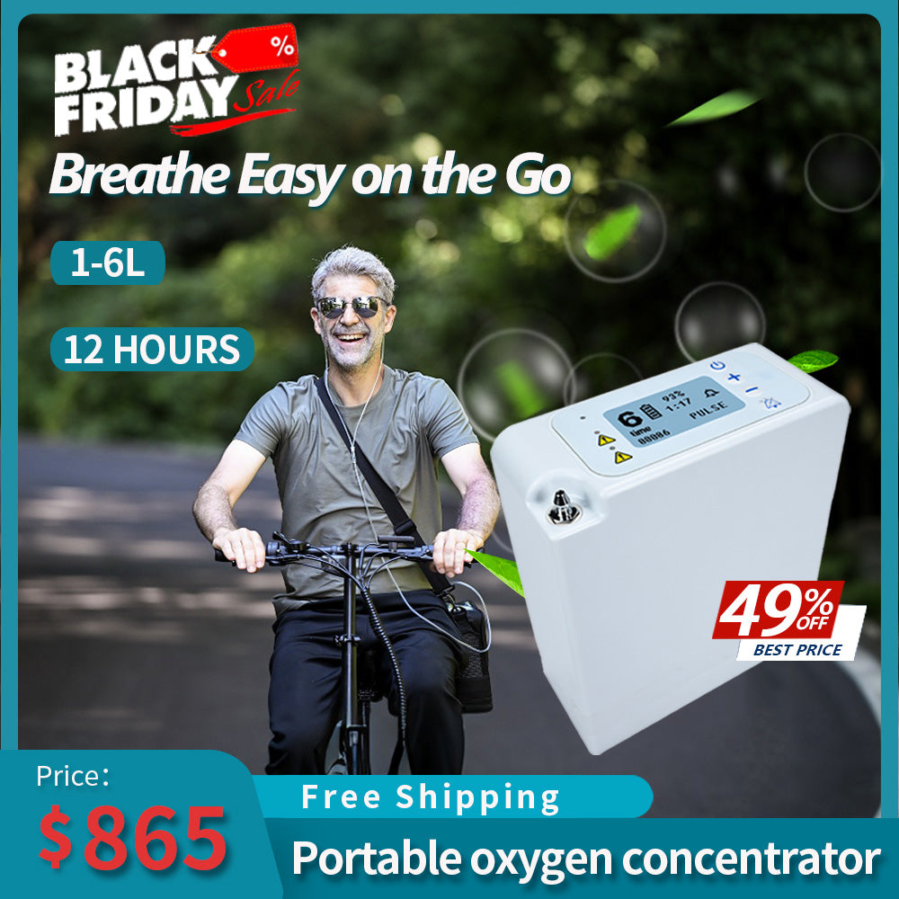 6L Portable Oxygen Concentrator ( 12 Hours Battery Time)