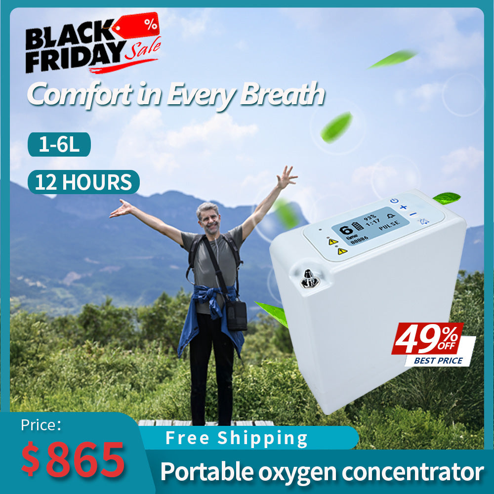 6L Portable Oxygen Concentrator ( 12 Hours Battery Time)