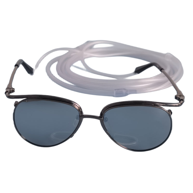 Invisible Sunglasses Nasal Cannula Oxygen Therapy Glasses<br>(Black)
